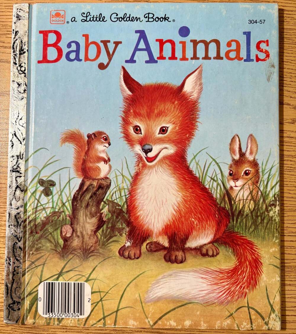 Baby Animals | Vintage 1965 Little Golden Book | Bright Illustrations | Very Goo